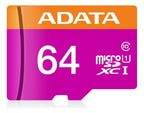 3 Tarjeta De Memoria Adata Ausdx64guicl10-ra1 Microsd 64 Gb