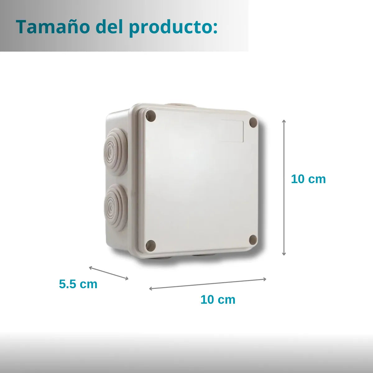 8 Cajas Gabinete Estanco Para Camaras Cctv 10x10x5 Cm