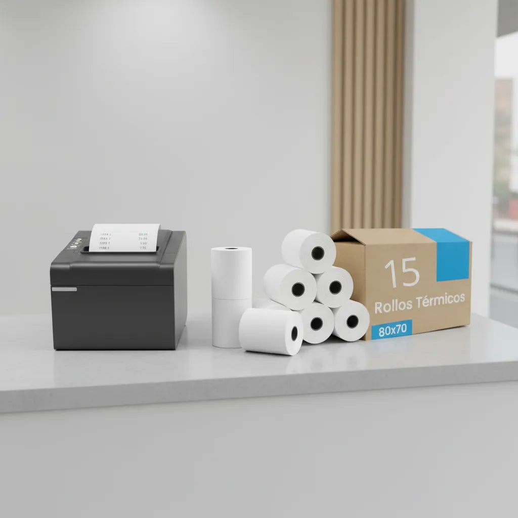 Rollo Papel Térmico 80x70mm Pcm Impresora Ticket Pos Pack 15