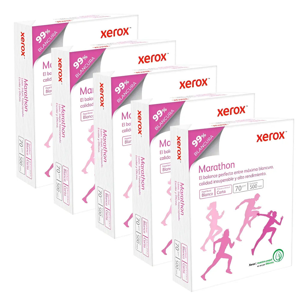 Xerox Papel Marathon Tamaño Carta Caja Pony Con 2500 Hojas