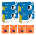Camaras De Seguridad Tapo C200 Wifi + Micro Sd 64 Gb 4 Pack Blanco