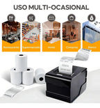 Papel Térmico Pcm 80x70mm Para Impresora De Tickets Pos 6 Pz Blanco