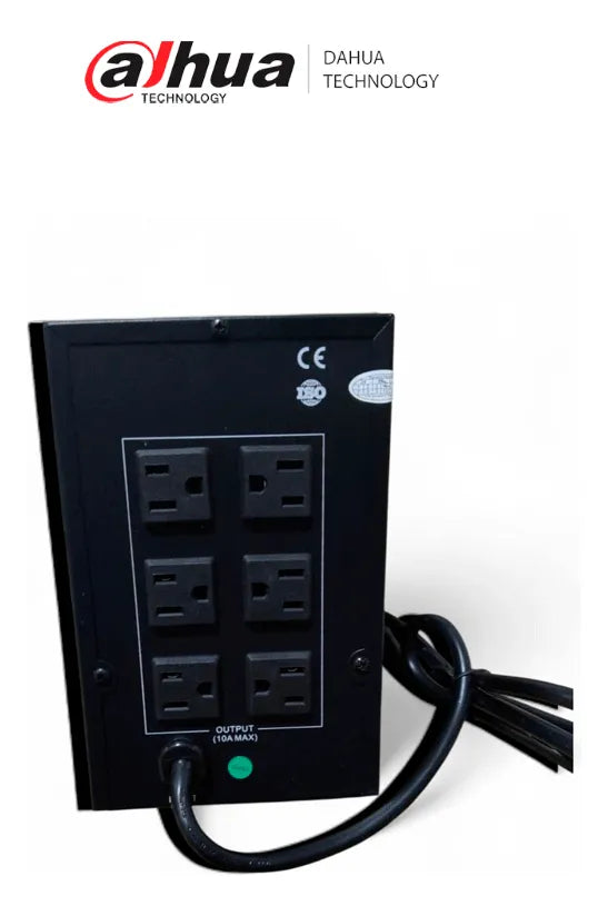 Dahua Regulador No Break 1500va 900w Dh-pfm350-900-a Ups Con Bateria Respaldo Color Negro.