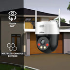 Dahua Cámara Pt Wifi Picoo-a59u-da Resolución 5mp Detección De Humanos Y Vehículos Por Ia Smart Dual Light Audio Bidireccional Protección Ip66 Ranuara Para Microsd Color Blanco