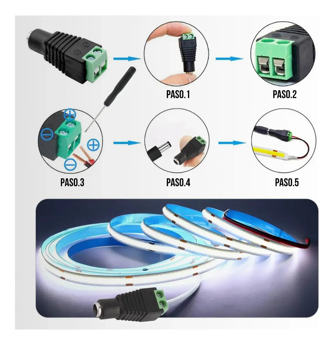 Dahua Conector Dc Hembra 2.1x5.5 Mm Para Cctv Y Led 10 Pieza Verde