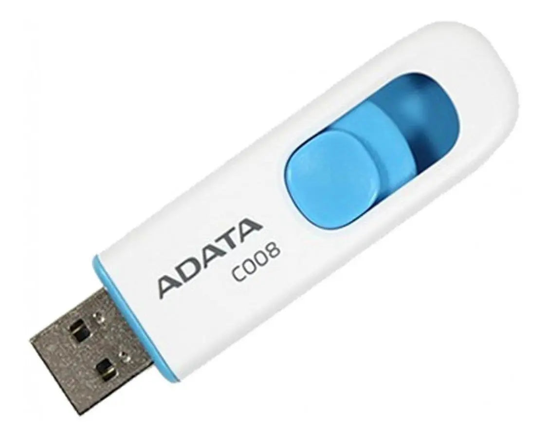Kit 10 Memoria Usb 16gb Adata Ac008 2.0 Blanco Y Azul Color Blanco/azul Liso