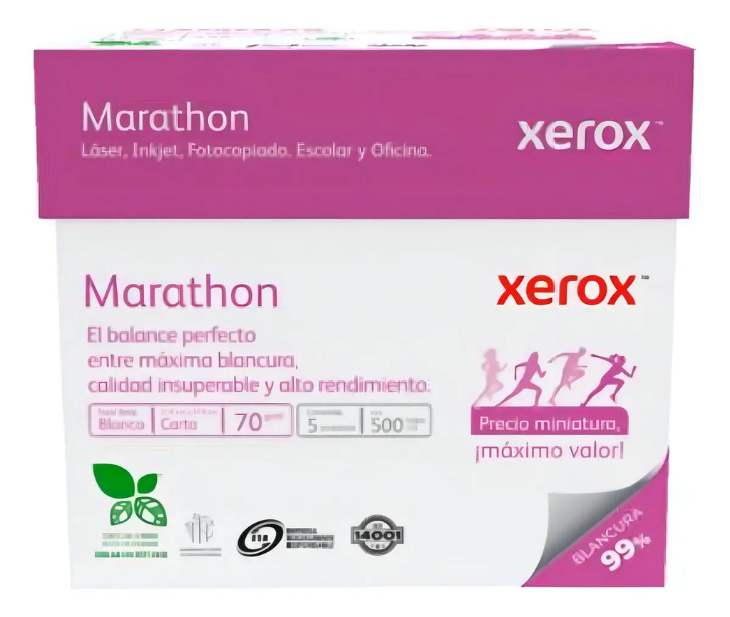 Papel Xerox Marathon Carta 70 G Color Blanco 5000 Hojas