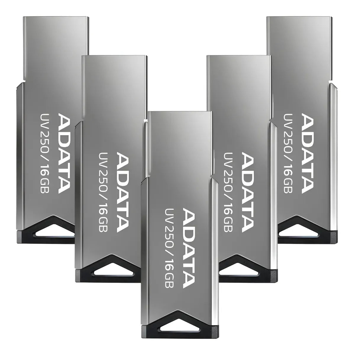 Kit 5 Memoria Usb Adata Auv250-16g-rbk 16gb Usb-a 2.0 Plata