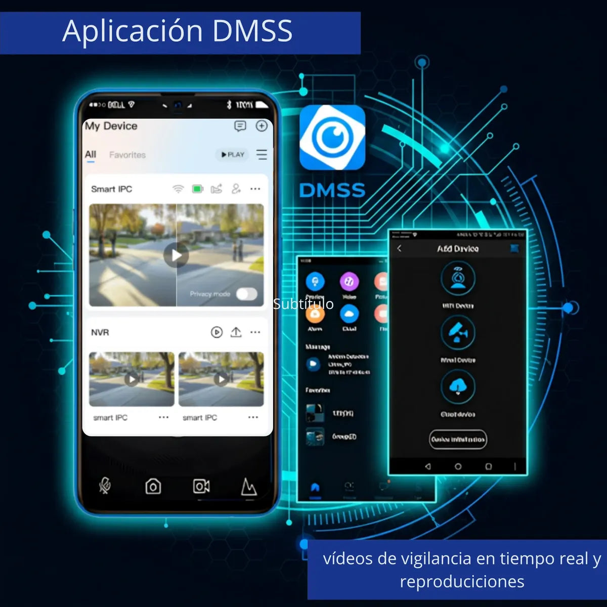 Kit Videovigilancia Dahua 4 Camaras 2mp Grabador Sin Disco