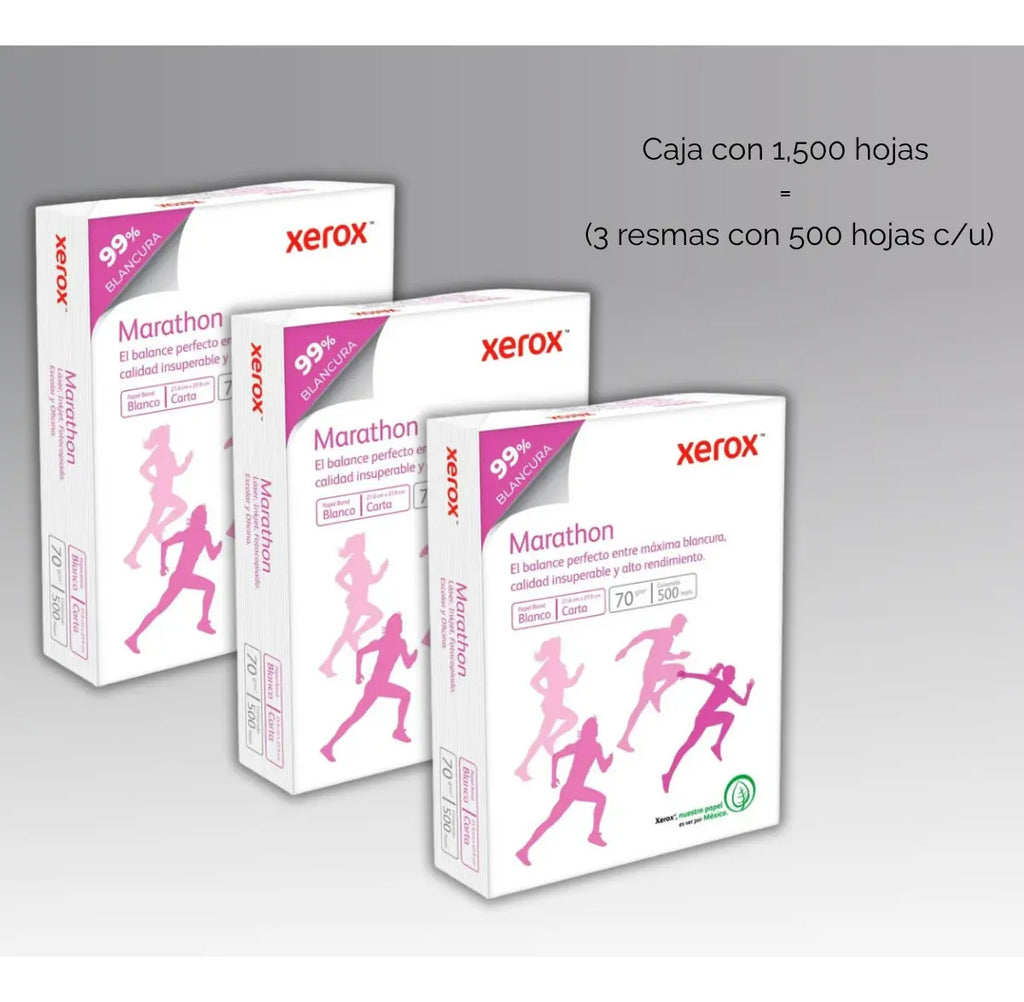 Papel Xerox Marathon Blanco Tamaño Carta Caja Con 1500 Hojas