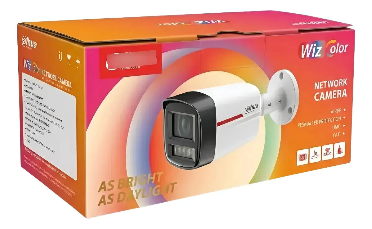 Cámara Ip Bullet Dahua Wizcolor Ipc-hfw2649tl-s Pro 6 Mp Poe