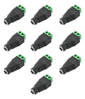10 Conectores Epcom Jr-53 Hembra Tipo Jack 3.5mm Polarizado De 12v Cctv