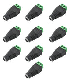 10 Conectores Epcom Jr-53 Hembra Tipo Jack 3.5mm Polarizado De 12v Cctv