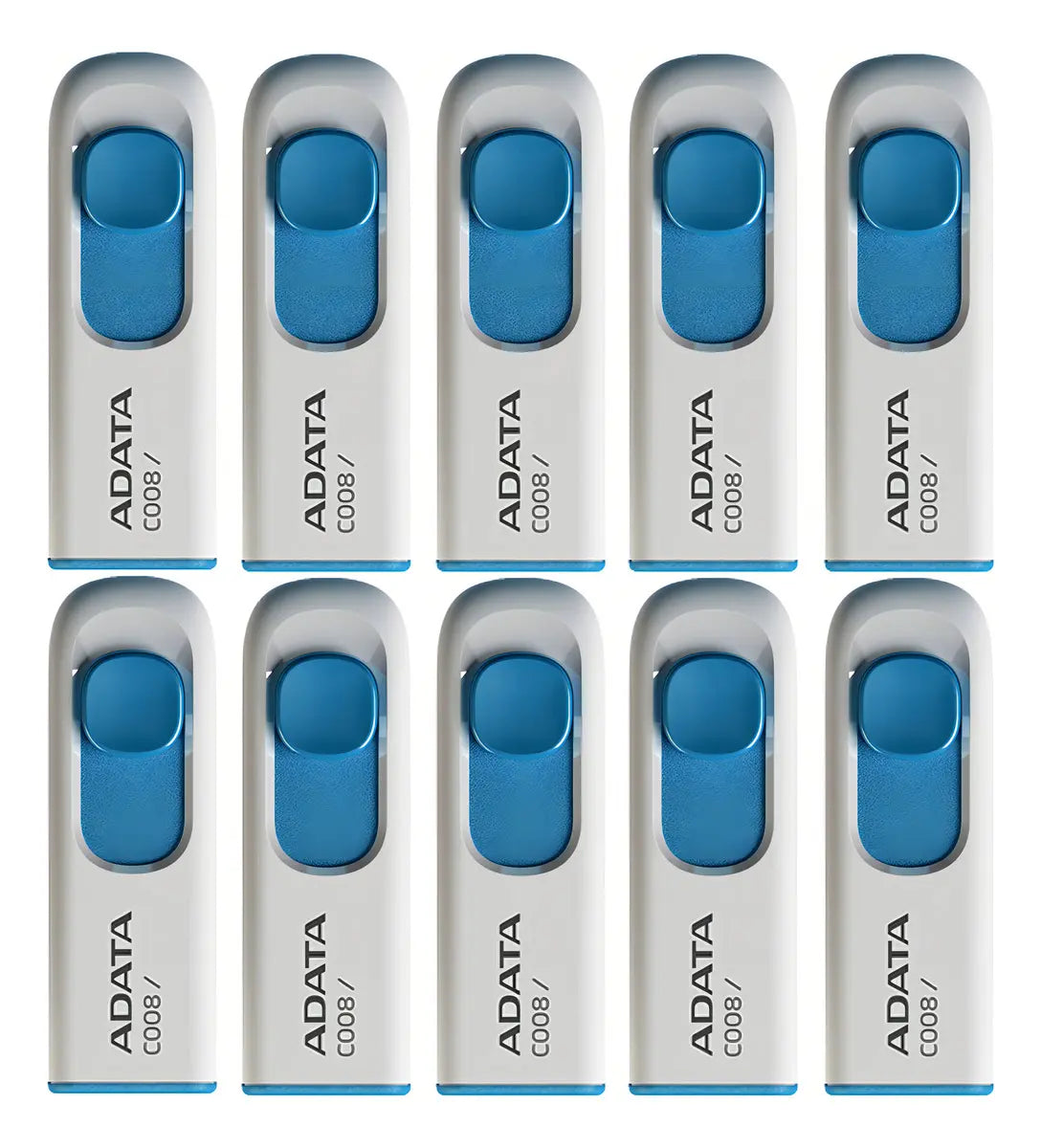 Pack De 10 Memorias USB Adata De 32GB Con Diseño Deslizante