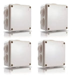 Caja Estanca Enson 100x100x50mm Pack 4 Ip55 Plástico Exterior Ens-pcb1010 Blanco