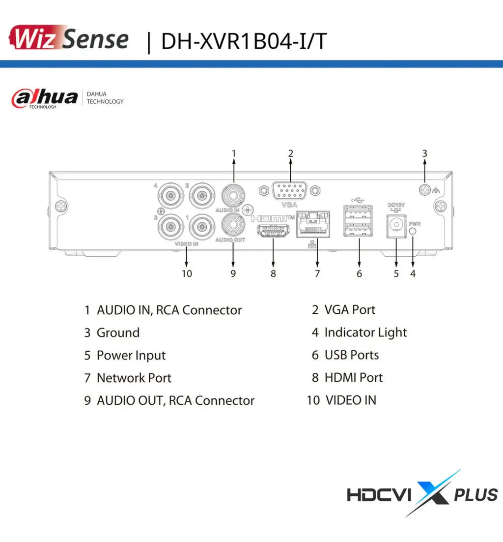 2 Dvr Dahua 4 Canales Dhxvr1b04-i/t 1080 Audio Bidireccional