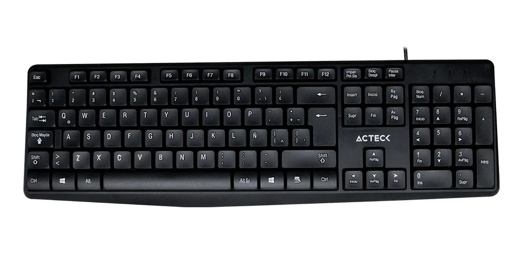Kit Teclado Y Mouse Alambrico Acteck Creator Mk210 Ac-928984 Color Del Teclado Negro
