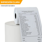 Papel Térmico Pcm 80x70 Mm Impresora De Ticket Pos 50 Rollos Blanco