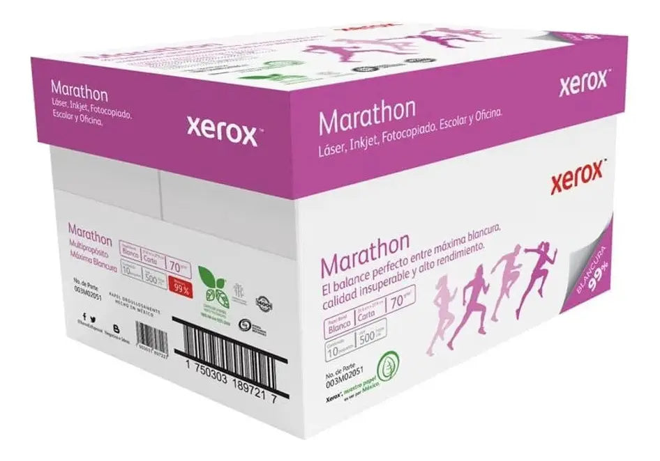 Papel Xerox Marathon Carta 70 G Color Blanco 5000 Hojas