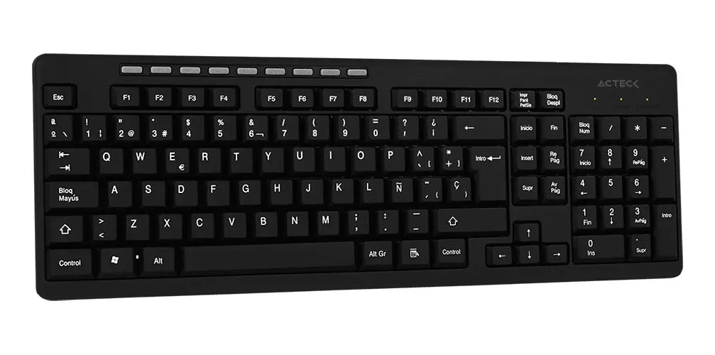Teclado Inalambrico 2.4 Ghz Inspire Ti215 1xbat Aa Incluida Color Del Teclado Negro Idioma Español Latinoamérica