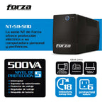 No Break Forza Nt-511 500va 250w 6 Contactos Hasta 18 Min Color Negro