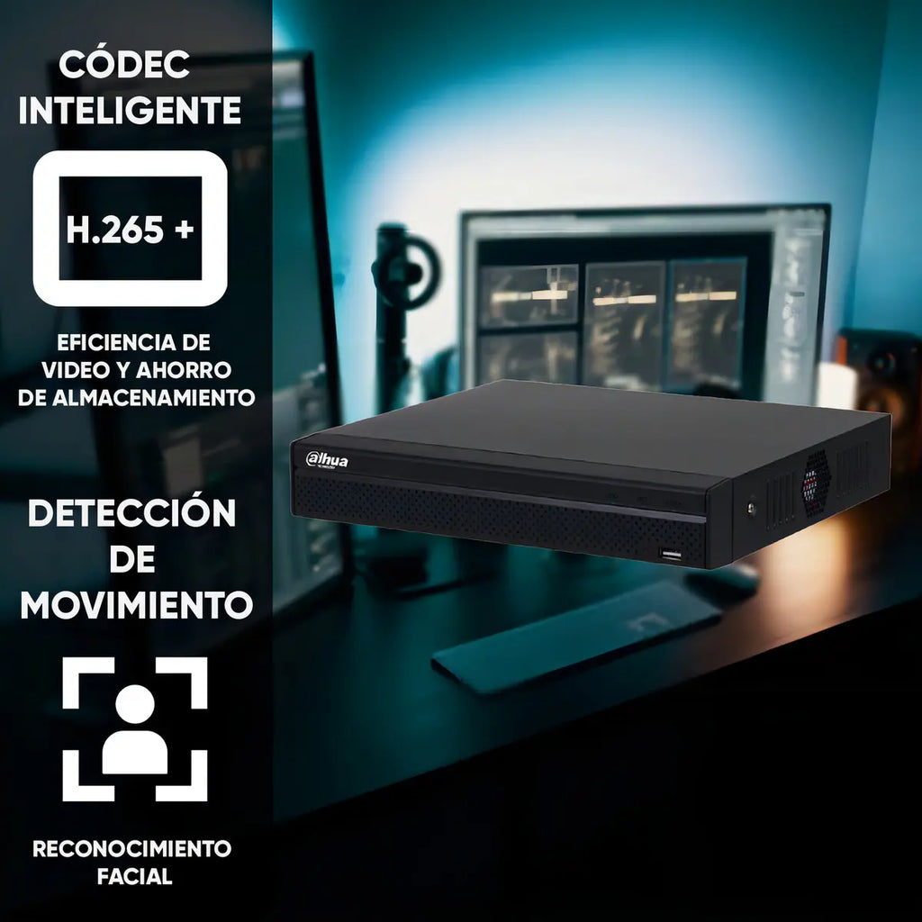 NVR Dahua De 8 Canales IP Poe Con Resolución 4K Y Smart H.265+