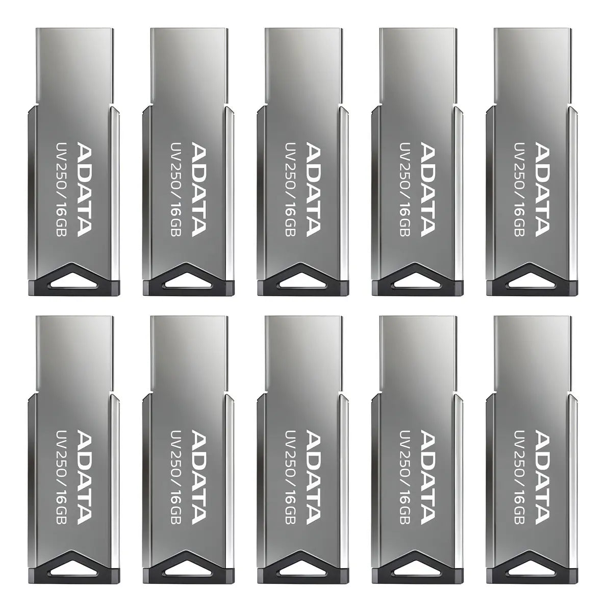 Kit 20 Memoria Usb 16 Gb Adata Uv250 Auv250-16g-rbk 2.0 Color Plateado Auv250