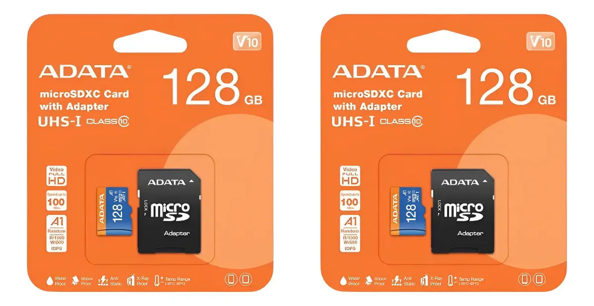 2 Tarjeta Memoria Adata Ausdx128guicl10a1-ra1 Microsd 128 Gb