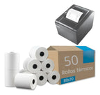 Papel Térmico Pcm 80x70mm Para Impresora Ticket Pos 50 Pzs Blanco