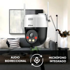 Dahua Cámara Pt Wifi Picoo-a59u-da Resolución 5mp Detección De Humanos Y Vehículos Por Ia Smart Dual Light Audio Bidireccional Protección Ip66 Ranuara Para Microsd Color Blanco