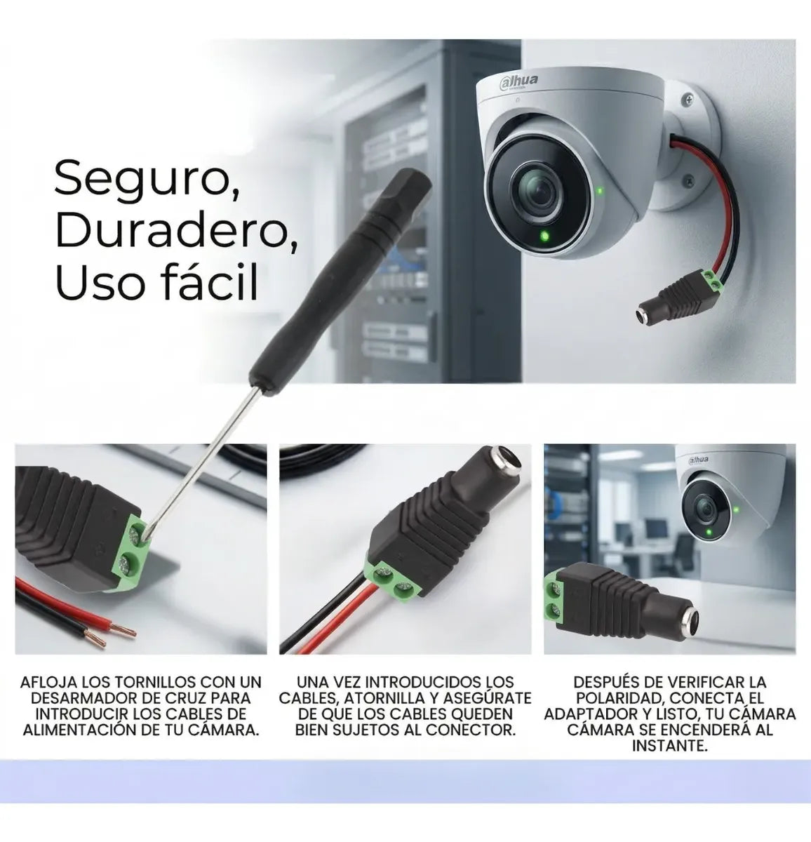 Dahua 10 Conectores Voltaje Dc Hembra 2.1 X 5.5 Mm Cctv Led