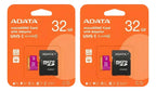2 Tarjeta De Memoria Adata Ausdh32guicl10-ra1 Microsd 32 Gb