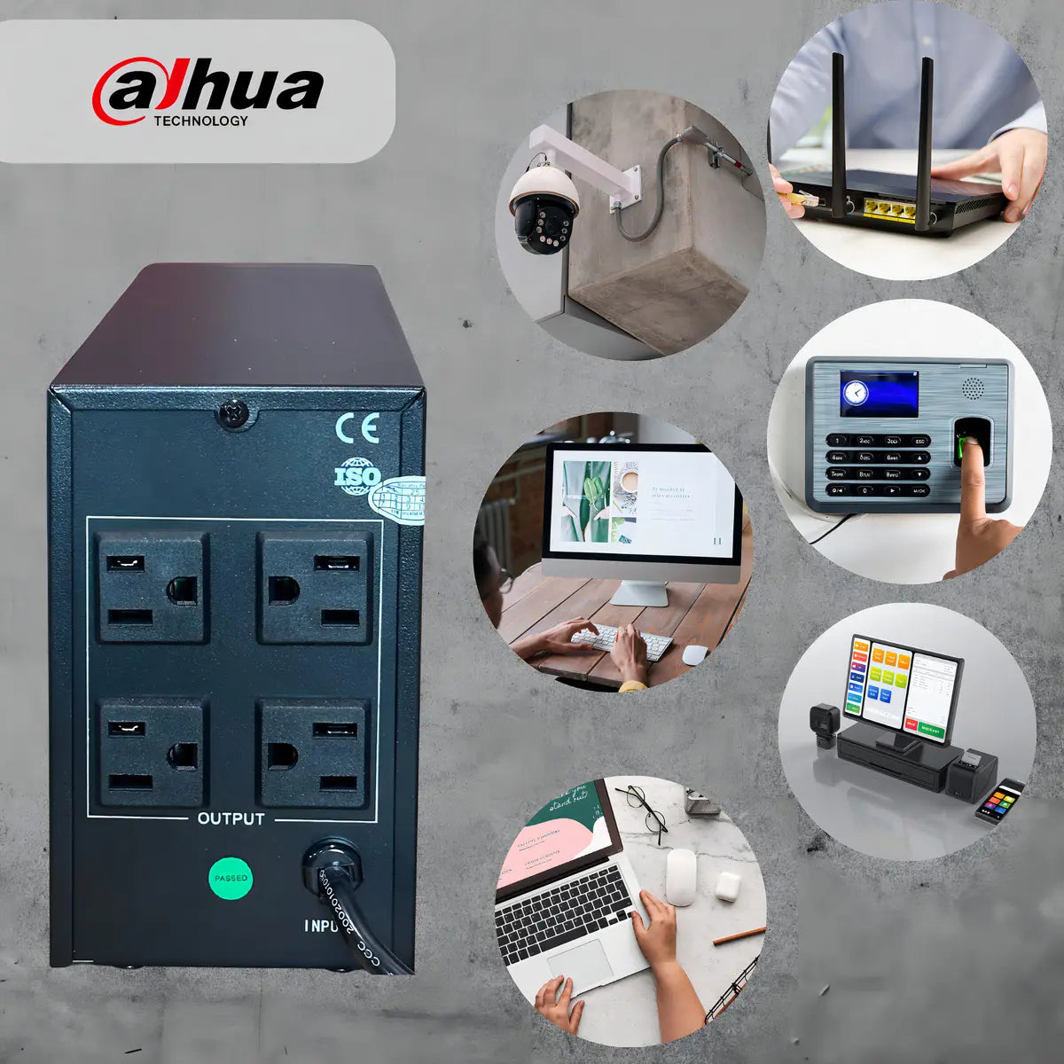 No Break Ups Dahua 600va 360w Regulador Con Batería Respaldo Para Computadoras Cámaras De  - Dahua - TopNet