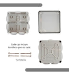Cajas Gabinete Estanco Para Cámaras Cctv 10x10x5 Cm 4 Pzs