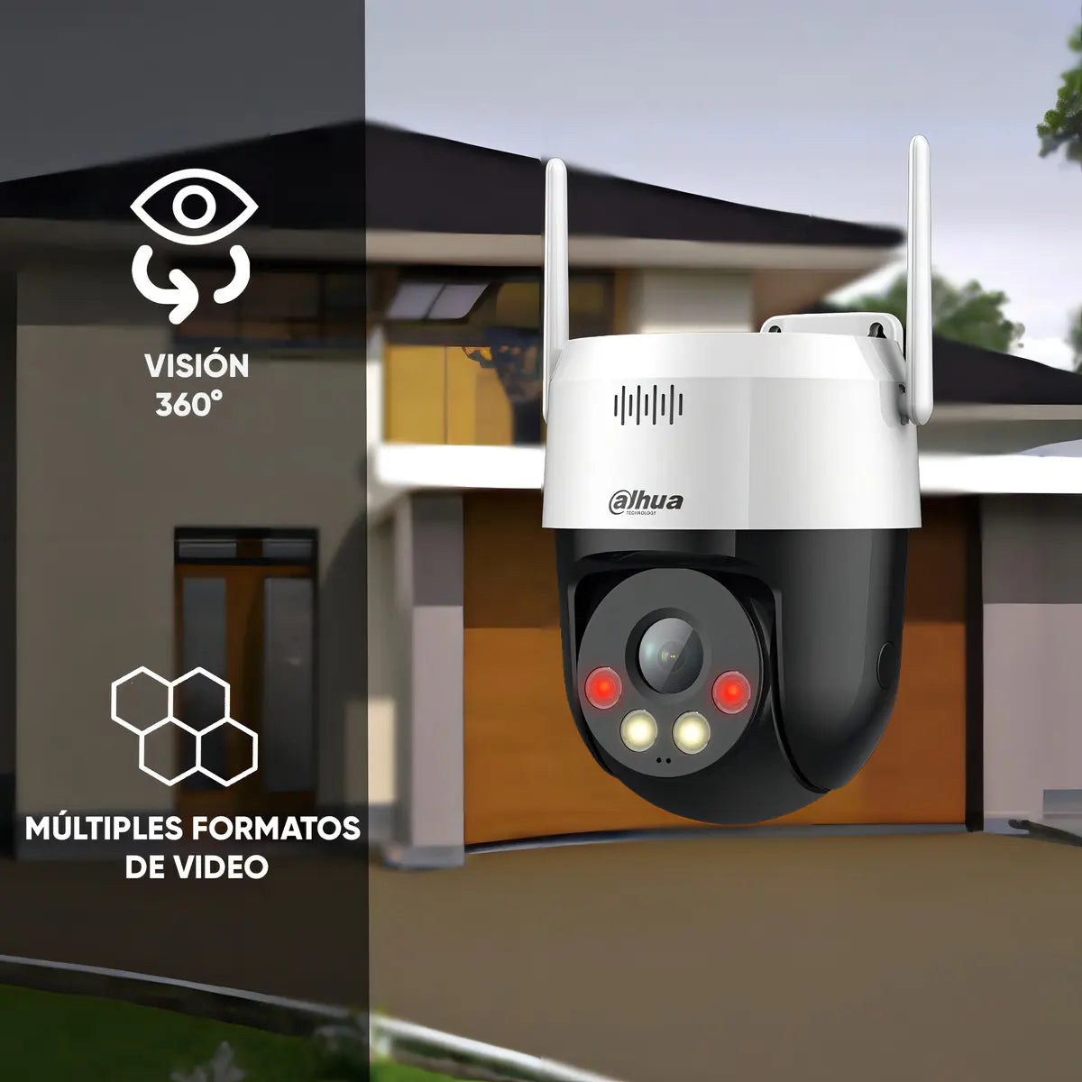 Dahua Sd2a500hb Camara Ip Pt Wifi De 5 Mp Full Color+iluminador Dual Inteligente Serie Picoo A59u Disuasión Activa 30... Blanco