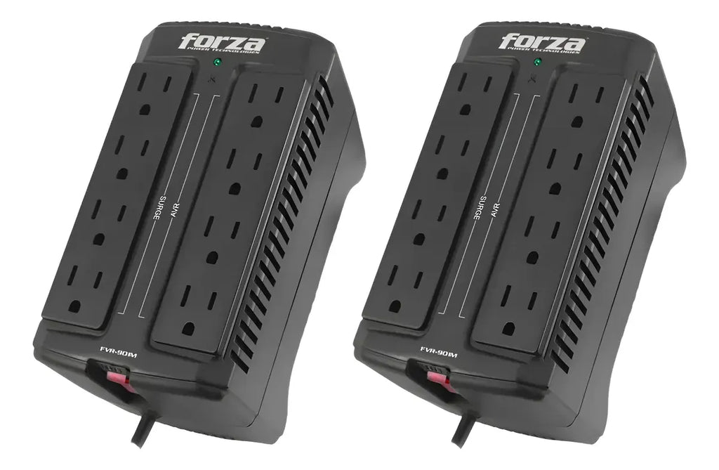 Kit 2 Regulador De Voltaje Forza Fvr-901m 900va 450w 8 Tomas