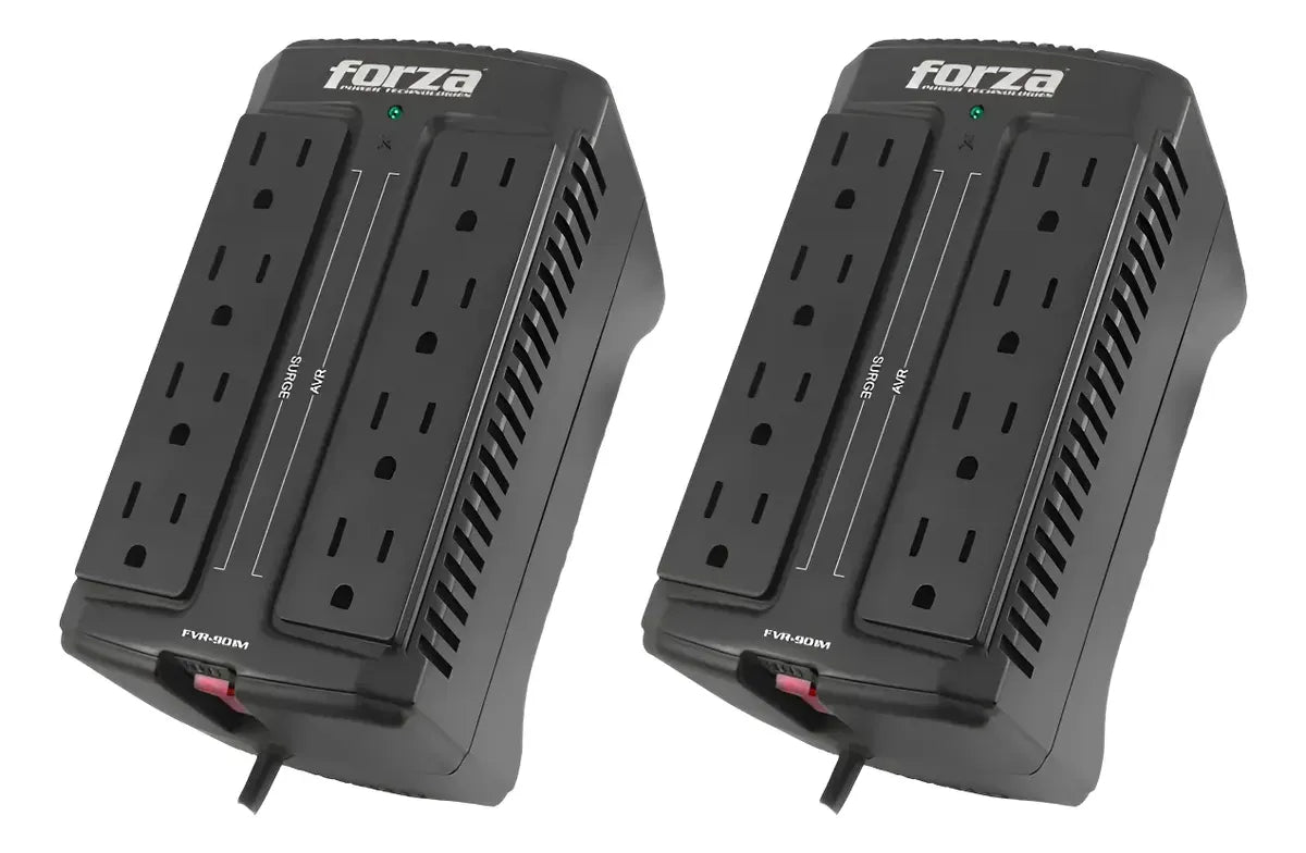 Kit 2 Regulador De Voltaje Forza Fvr-901m 900va 450w 8 Tomas