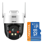 Kit Cámara Dahua 5mp 3k Wifi Exterior 360° Memoria 128 Gb