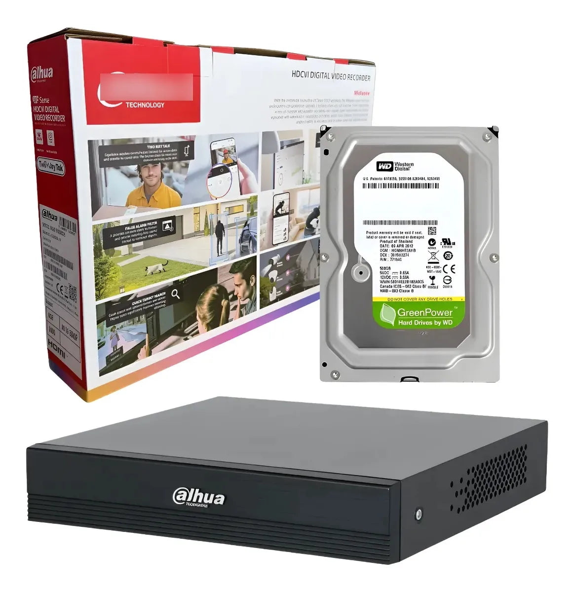 Kit Grabación Dvr Dahua Dh-xvr1b04-i/t 4ch 1080p Disco 500gb