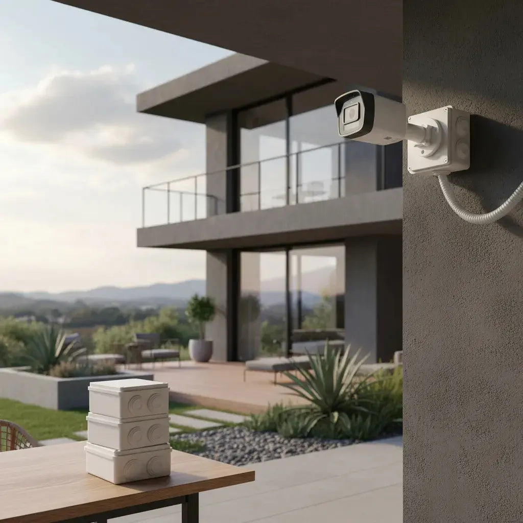 Cajas Gabinete Estanco Para Cámaras Cctv 10x10x5 Cm 4 Pzs