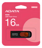 Adata C008 Pendrive Rojo Y Negro 16GB Con USB 2.0