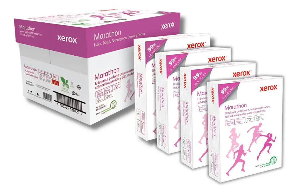 Papel Xerox Marathon Blanco Tamaño Carta Caja Con 2000 Hojas
