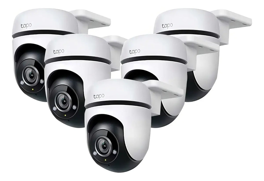 Kit 5 Pzas Tapo C500 Cámara De Seguridad Full Hd 360 Grados Color Blanco Protección Ip65 Visión Nocturna