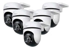 Kit 5 Pzas Tapo C500 Cámara De Seguridad Full Hd 360 Grados Color Blanco Protección Ip65 Visión Nocturna