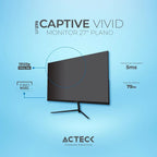 Monitor Para Juegos Acteck Captive Vivid Sp270 5 Ms 75 Hz Fhd Tn Led VGA HDMI AC-935845