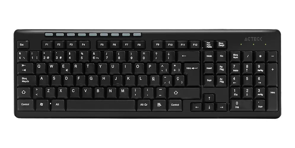 Teclado Inalambrico 2.4 Ghz Inspire Ti215 1xbat Aa Incluida Color Del Teclado Negro Idioma Español Latinoamérica