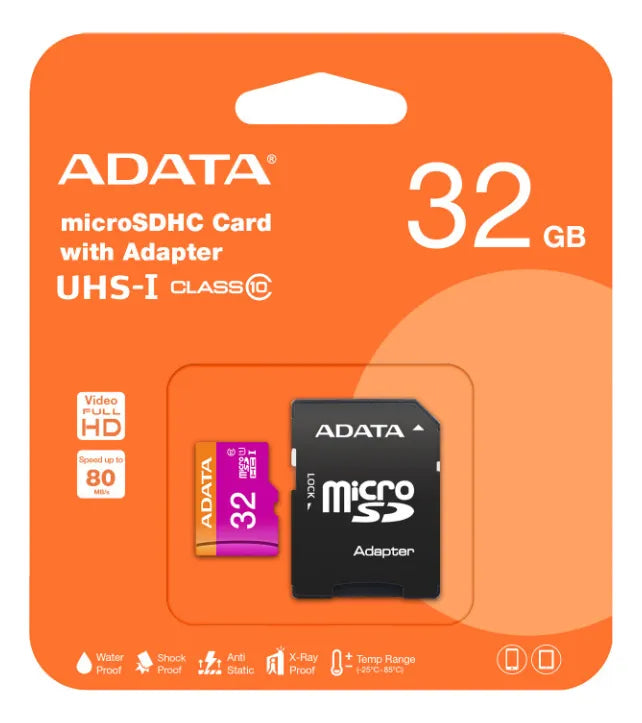 10 Tarjeta De Memoria Adata Ausdh32guicl10-ra1 Microsd 32 Gb