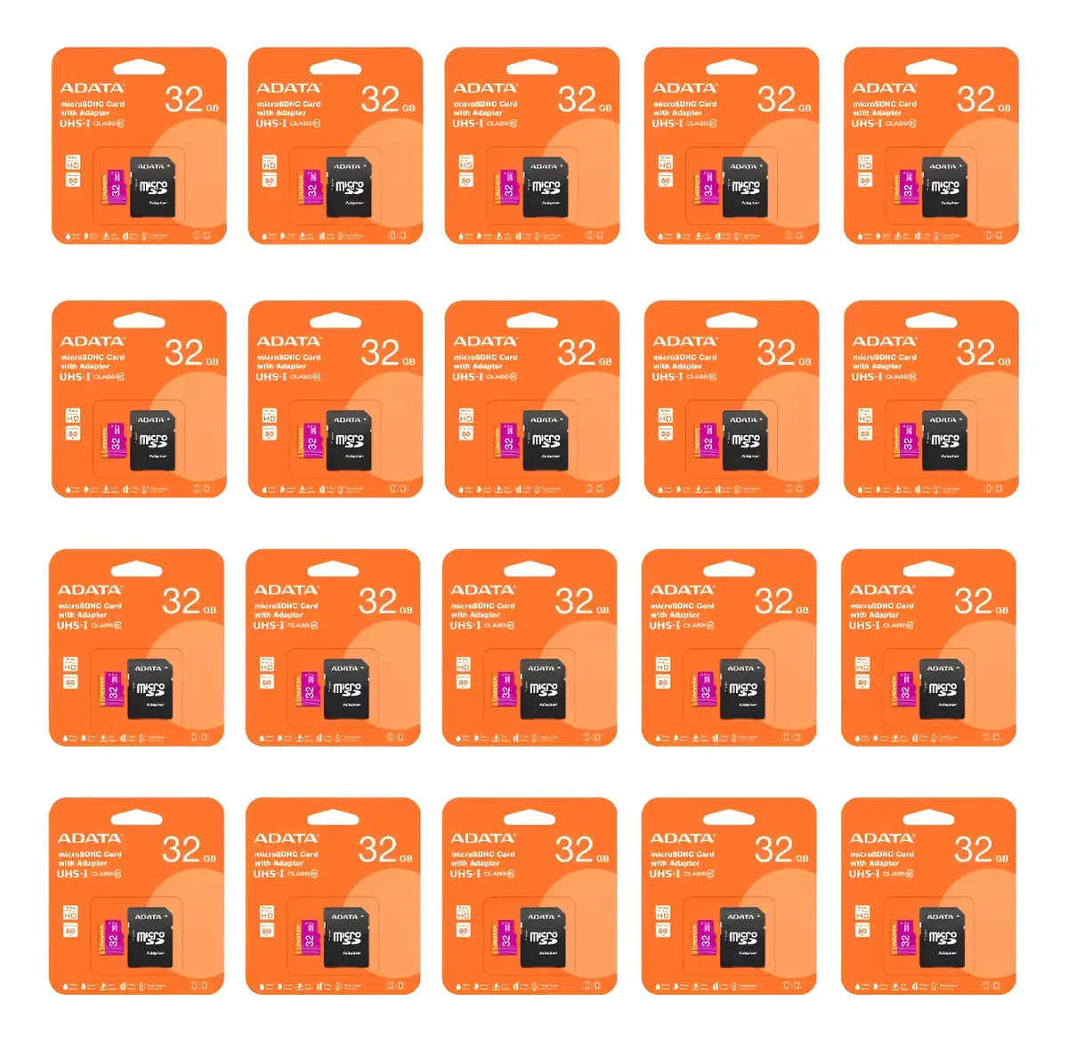 20 Tarjeta De Memoria Adata Ausdh32guicl10-ra1 Microsd 32 Gb