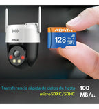 Kit Cámara Dahua 5mp 3k Wifi Exterior 360° Memoria 128 Gb