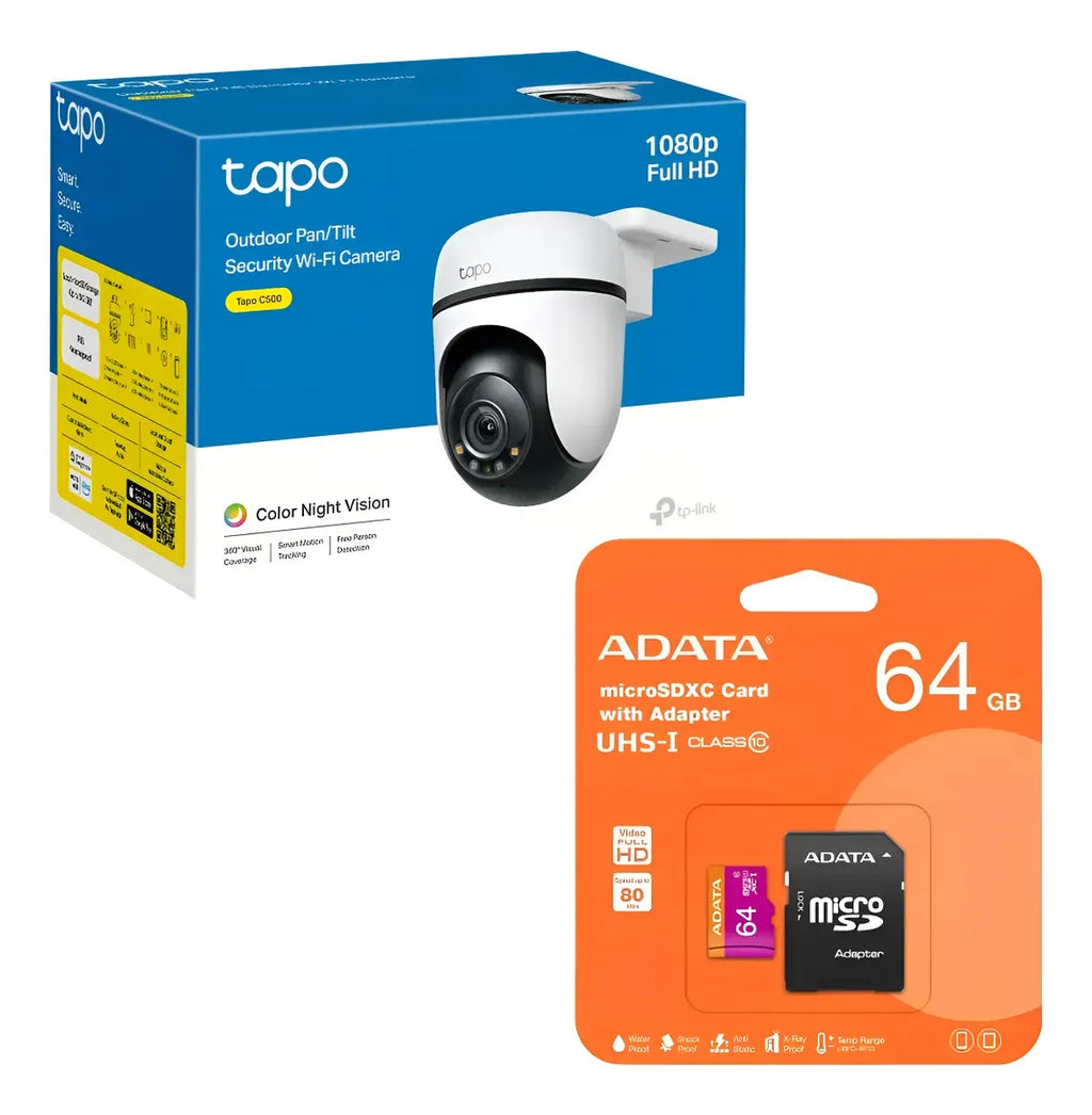 Cámara De Seguridad Tplink Tapo C500 Wifi 360 + Microsd 64gb